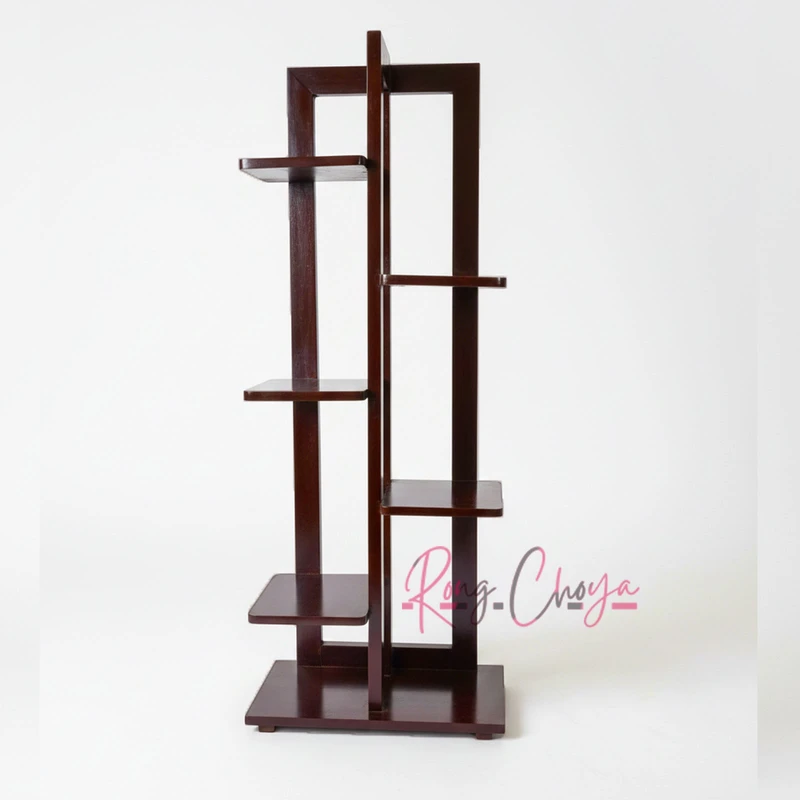 Mahogany wooden plant stand- Tetul beechi color