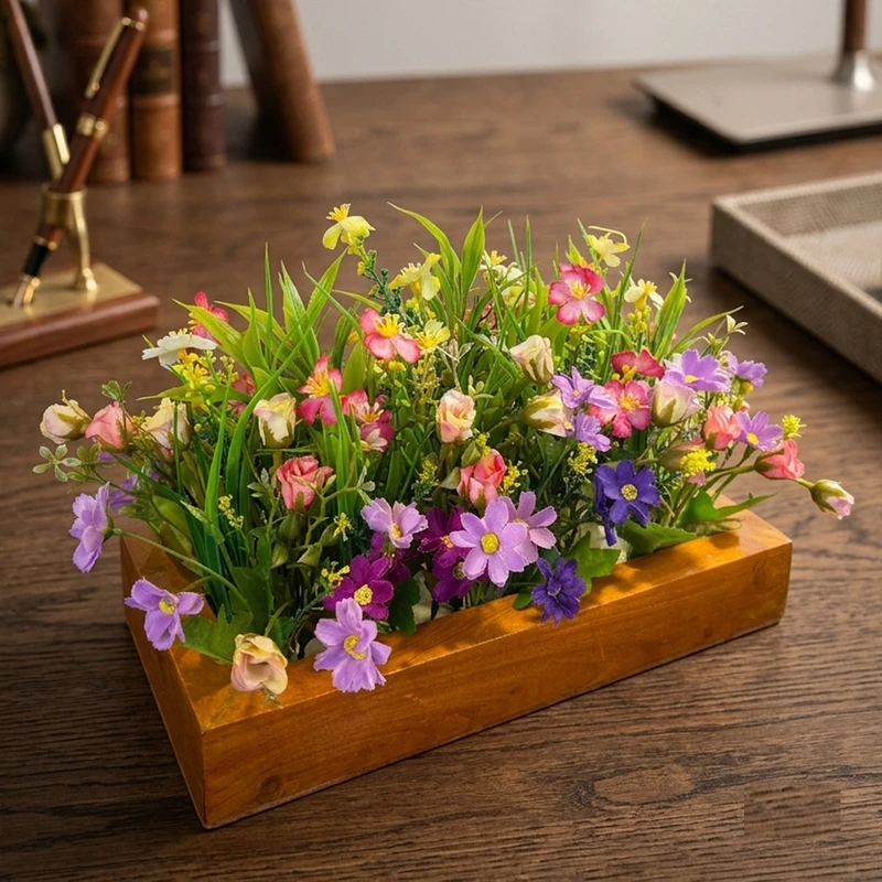 Mahogany Wooden Desktop Garden Code- D1
