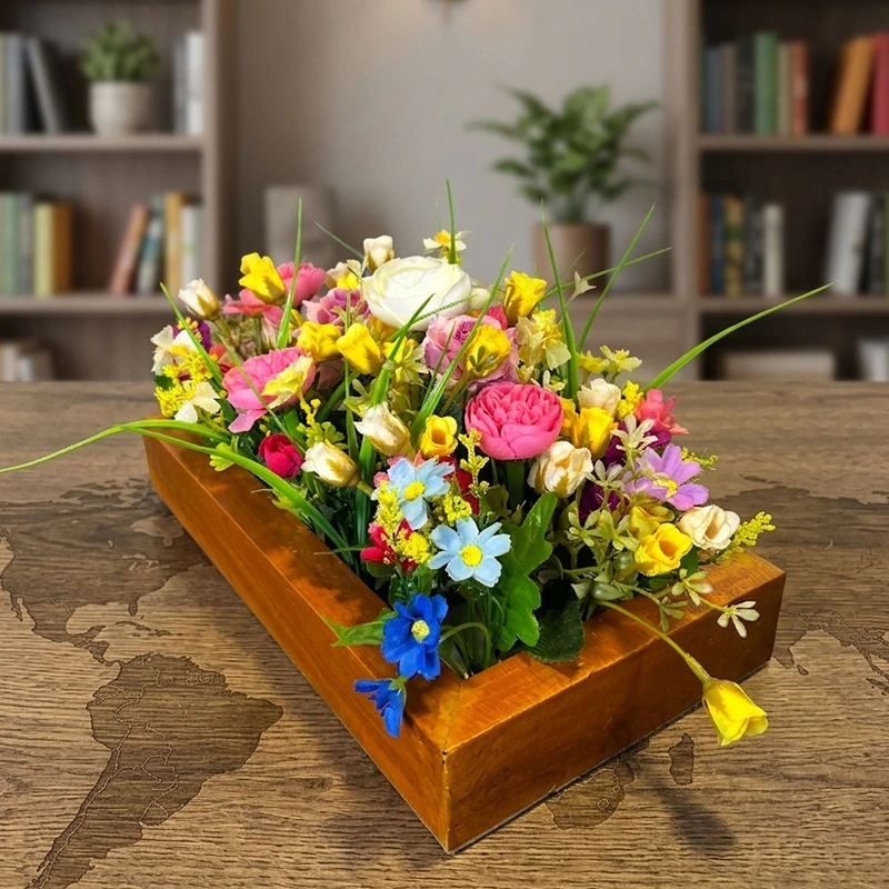 Mahogany Wooden Desktop Garden Code- D2