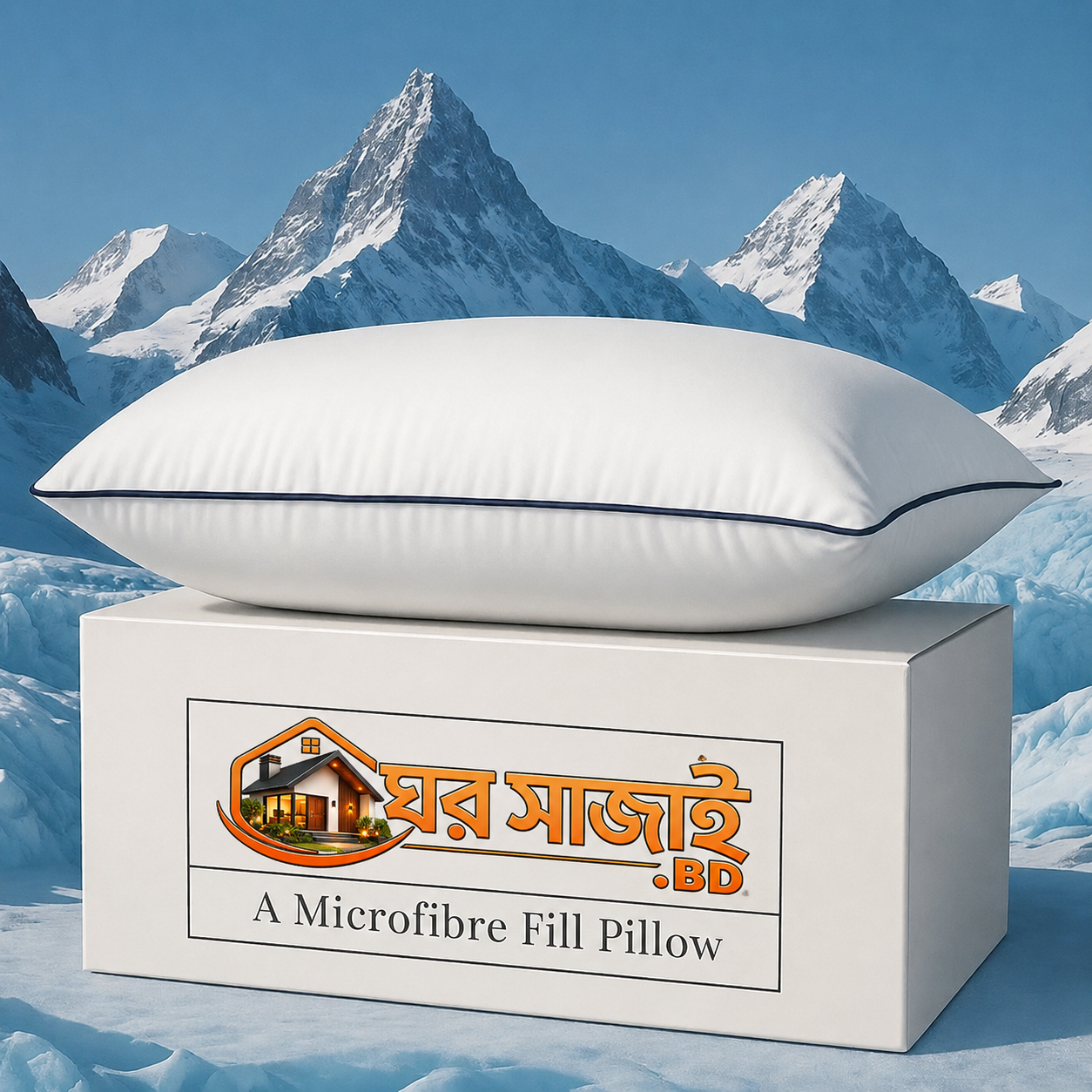 সুপার সফট ইউরোপীয় বালিশ (১ পিস)